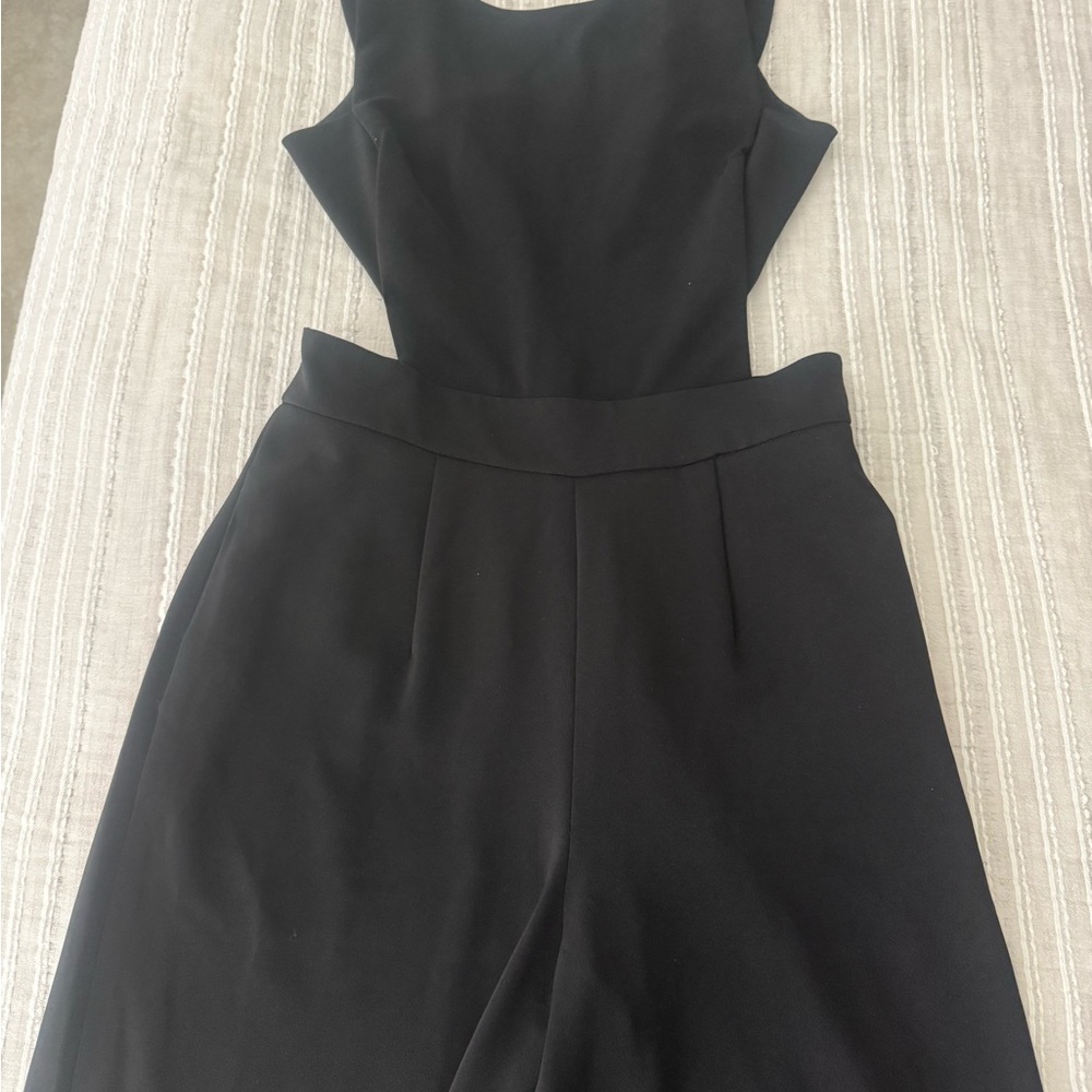 Express Elegant Black Sleeveless Pant cutout jumpsuit